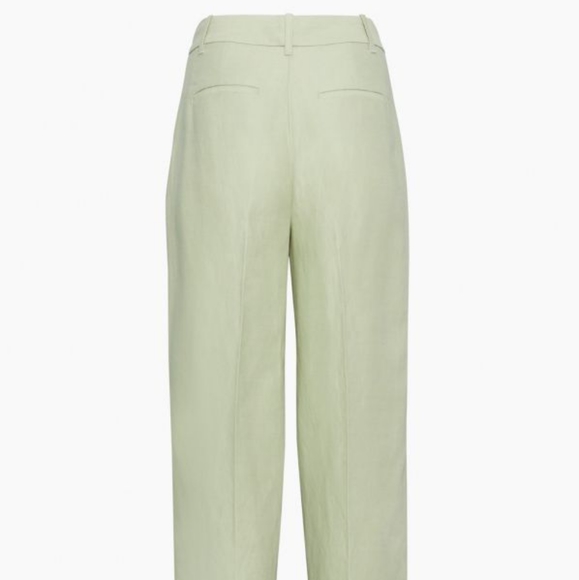 🌼 NWT Wilfred carrot linen pants in pastel sage green - Picture 6 of 8